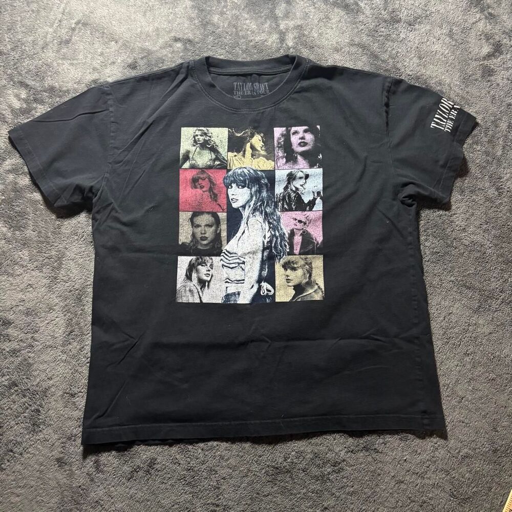 Taylor-swift Women's Black and Grey T-shirt